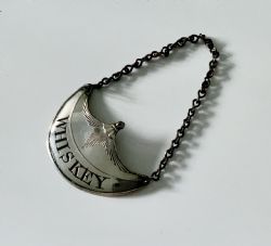19TH CENTURY OLD SHEFFIELD PLATE WHISKEY LABEL