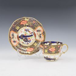 STUNNING EDWARDIAN ROYAL CROWN DERBY PORCELAIN IMARI COFFEE CUP SAUCER 4591