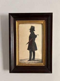 NINETEENTH CENTURY SILHOUETTE OF AN ELEGANT GENTLEMAN FROM THE HUBARD GALLERY