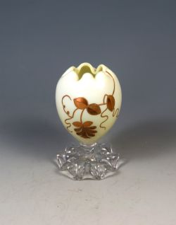 ANTIQUE THOMAS WEBB GLASS POSY VASE GILT DECORATION