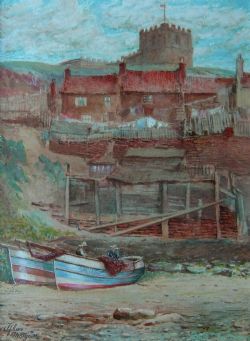 ALFRED G MORGAN WHITBY WATERCOLOUR