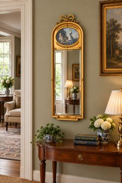 A VICTORIAN GILT FRAMED PIER WALL MIRROR