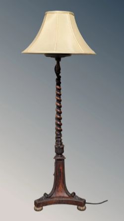 ELEGANT REGENCY ROSEWOOD STANDARD LAMP