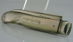 EARLY VICTORIAN STERLING SILVER FRUIT KNIFE 1844 SHEFIELD ANTIQUE BRIGGS