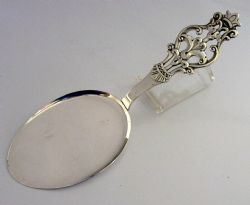 NORWEGIAN SOLID SILVER CAKE PIE SERVER C1950S NORWAY 60G MAGNUS AASE
