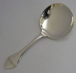 AMERICAN A STONE MASS STERLING SILVER CADDY SPOON C1910 ANTQIUE UNUSUAL