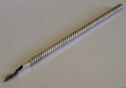 RARE LARGE ANTIQUE SAMPSON MORDAN STERLING SILVER DIP PEN C1880 ANTIQUE 14G