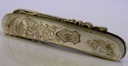 BEAUTIFUL ENGLISH STERLING SILVER FRUIT KNIFE 1903 ANTIQUE
