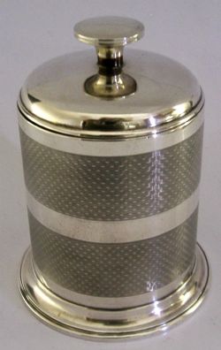 STYLISH ENGLISH STERLING SILVER CIGARETTE DISPENER BOX 1932 ART DECO