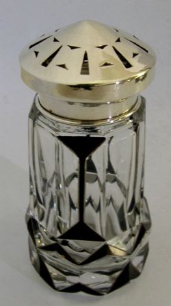 ART DECO STERLING SILVER ENAMEL SUGAR CASTER ANTIQUE 1936