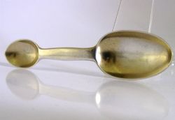 RARE 1866 VICTORIAN STERLING SILVER MEDICINE SPOON MEDICAL DOCTORS ANTIQUE