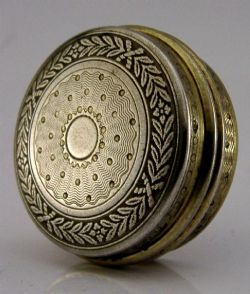 BEAUTIFUL FRENCH STERLING SILVER GILT TRINKET BOX C1910 ANTIQUE