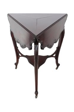 ANTIQUE VICTORIAN DROP LEAF CORNER TABLE