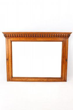 VICTORIAN OAK OVERMANTLE MIRROR
