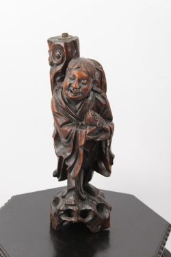 ANTIQUE CHINESE CARVING OF DAOIST IMMORTAL LIU HAI