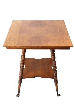 ANTIQUE ARTS CRAFTS OAK SIDE TABLE