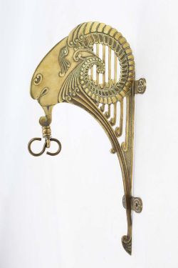 ART DECO BRASS WALL HANGING BRACKET