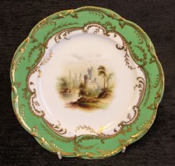 ANTIQUE PORCELAIN 19TH CENTURY CERAMIC DESSERT CABINET PLATE