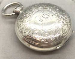 LATE VICTORIAN SILVER SOVEREIGN CASE BIRMINGHAM 1897