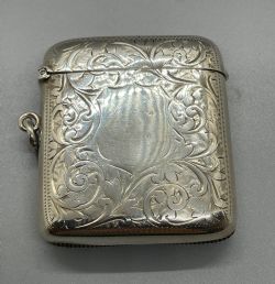 VICTORIAN SILVER VESTA CASE BIRMINGHAM 1900