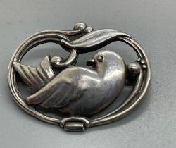 VINTAGE DANISH SILVER BROOCH C1950