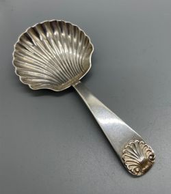EDWARDIAN SILVER CADDY SPOON SHEFFIELD 1903
