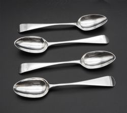 SET OF 4 SCOTTISH SILVER PERTH TEASPOONS