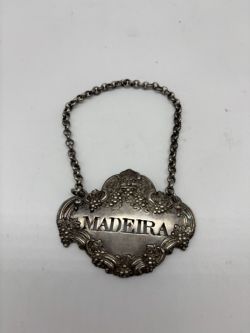 SCOTTISH GEORGIAN SILVER MADEIRA WINE LABEL