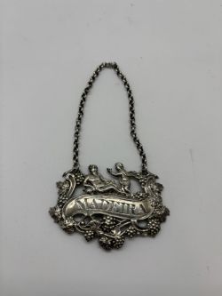 SCOTTISH GEORGIAN SILVER MADEIRA WINE LABEL