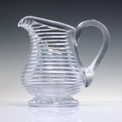 GEORGIAN PRISM CUT GLASS WATER JUG C1850