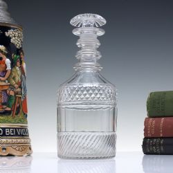19TH CENTURY GLASS SPIRIT DECANTER C1830