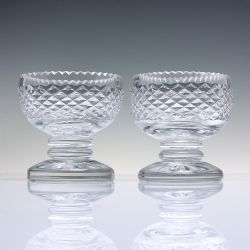 PAIR VICTORIAN GLASS SALTS C1860