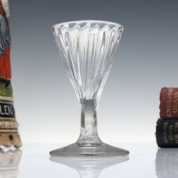 RARE GEORGIAN RIB MOULDED GIN GLASS C1760