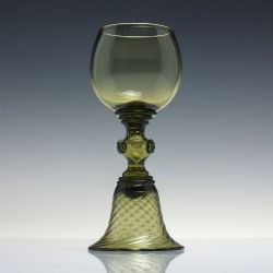 TALL MEDIEVAL REVIVAL HOCK ROEMER WINE GLASS C18801910