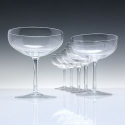 FINE SET OF SIX EDWARDIAN CHAMPAGNE COUPES C1910