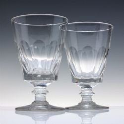 PAIR LARGE VICTORIAN GLASS RUMMERS C1850
