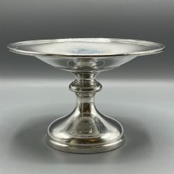 SILVER PLATED PEDESTAL TAZZA FRUIT COMPORT DISH