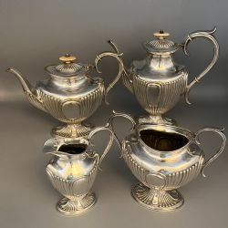 VICTORIAN SILVER PLATED 4PIECE TEA COFFEE SET