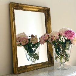 ANTIQUE FRENCH GILT RECTANGULAR MIRROR ANTIQUE FRENCH GILT RECTANGULAR MIRROR