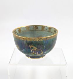 WEDGWOOD GREEN DRAGON LUSTRE BOWL DAISY MAKEIGJONES 1920S