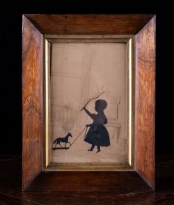 SILHOUETTE OF CHILD WITH HORSE ATTRIBUTED TO AUGUSTIN EDOUART 17891861