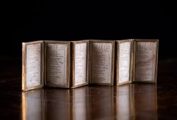1878 MINIATURE LONDON ALMANAC IN SIXFOLD BRASS GLAZED TRAVELLING MOUNT