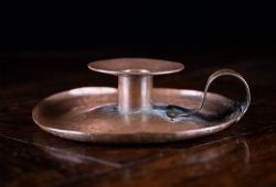 LARGE ARTS CRAFTS COPPER CHAMBERSTICK