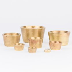 SET OF 8 BRASS TROY OUNCE WEIGHTS