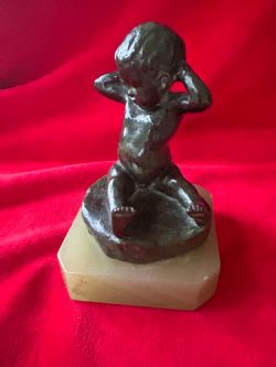MARION WILLIS STANFIELD FIGURE OF SLEEPY BABY