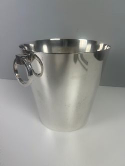 FRENCH ART DECO SILVER PLATED CHAMPAGNE ICE BUCKET BY LE CHARDON