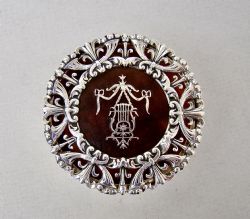 RARE GEORGE V SILVER TORTOISESHELL POT POURRI BOX BY WILLIAM COMYNS LONDON 1910
