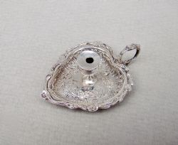 EXQUISITE MINIATURE CAST SILVER CHAMBER STICK IMPORT MARKS FOR LONDON 1894