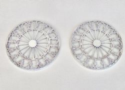 RARE PAIR OF ART DECO SILVER MOUNTED GLASS TEAPOT STANDS BIRMINGHAM CHESTER 1933