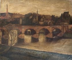 JOSEPHINE HASWELL MILLER ARSA ATTRIBUTED KELSO OIL ON CANVAS
